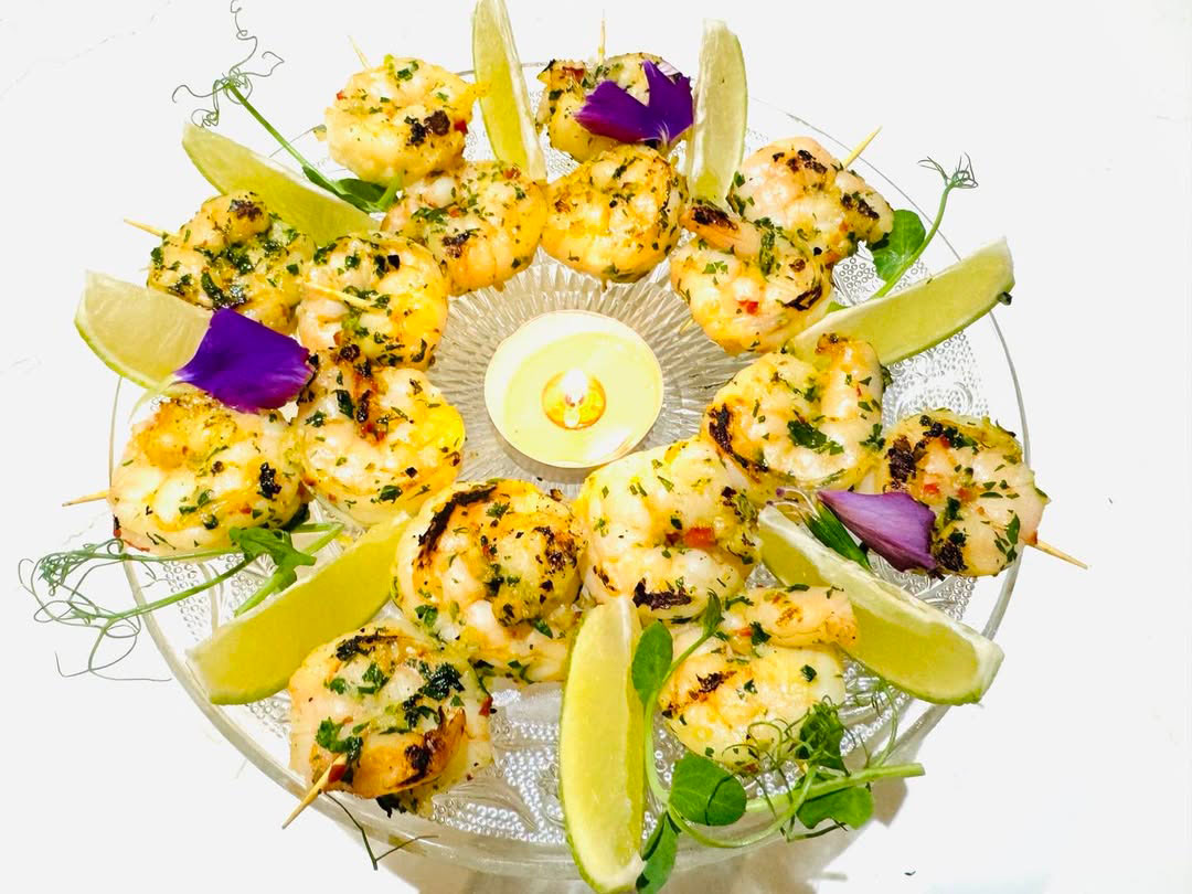 chili prawns canapes